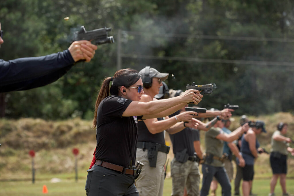 instructor and a group class